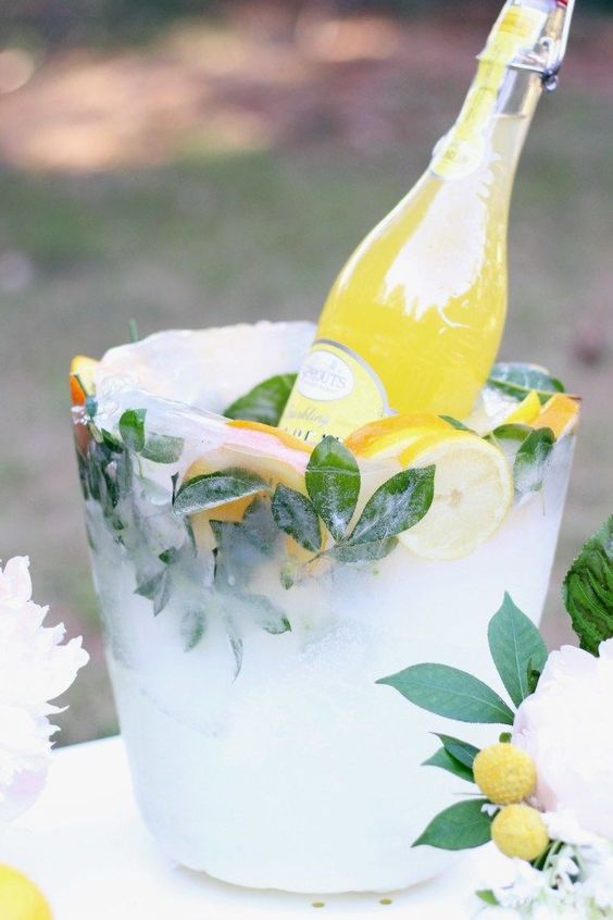 Citrus ice bucket,  Italian inspired Weddng