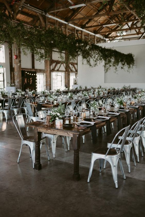 These steely chairs give your wedding an industrial edge