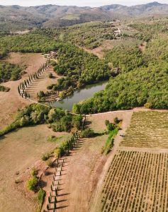 Villa La selva Wedding, aerial view
