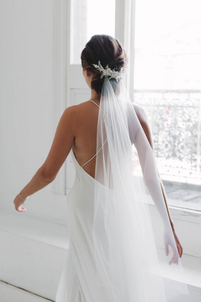Low shop wedding veil
