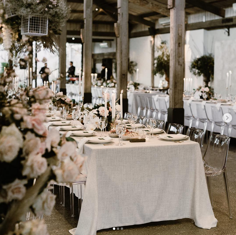 clear ghost chairs are a great modern addition to your tablescape