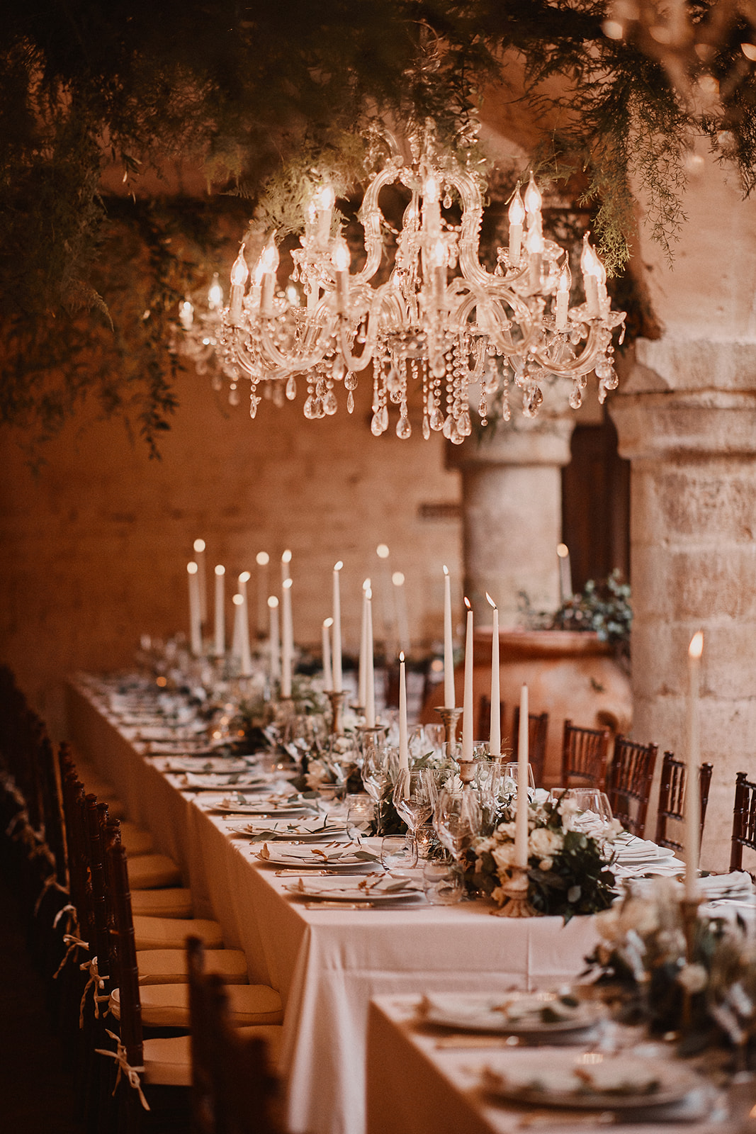 Tablesetting, wedding in Umbria